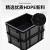 万迪诺防静电周转箱 塑料零件收纳箱 ESD电子元件物料盒 黑色物流筐可配盖子 600*500*300mm(C1)