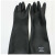 三碟耐酸碱工业通用手套防油防水劳保手套黑色橡胶作业手套 B黑60CM