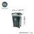 塑料垃圾桶带轮带盖加厚方形户外分类垃圾桶环卫桶多色物业用50升 灰色小人图案 30升带4个轮子