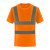 夏季反光短袖t恤速干反光衣工地施工建筑交通安全透气工作服定制 短袖（圆领六道杠）橘色 3XL