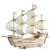 搭啵兔木质帆船模型拼装一帆风顺diy手工仿真积木制作材料立体拼图玩具 宝蓝色 玉兔号(激光板)
