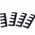 拓圣利 焊接夹具调整垫片E型调试发黑垫片四孔65*19标准垫片四槽口  单片0.5厚度