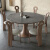 FGME可折叠圆形实木岩板餐桌椅组合家用小户型现代简约可伸缩拉伸饭桌 1.2米可伸缩 单桌