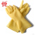 威蝶橡胶加厚耐酸碱耐磨防滑防水手套黄色S码10双装