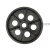 重型铁芯脚轮万向轮实芯铁轮单轮铸铁轮空压机轮铁轮子2/4/56寸 奔新农 黑色