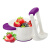 NUK儿童餐具研磨碗宝宝多功能防滑食物辅食碗婴儿手动果泥料理工具研磨器紫色
