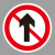 谋福（CNMF）交通标志指示牌 停车场限高标识牌可定制【禁止直行-贴反光膜UV（加铝槽和抱箍）】
