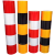 警示桩反光膜交通防撞柱反光贴纸PET电线杆安全隔离标识膜 红白40cm高一红一白 一米价格10米以上