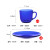 DURALEX多莱斯 法国进口钢化玻璃 茶杯咖啡杯碟套装 深蓝色220ml*1