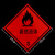 创力恒易燃液体3类铝板菱形标志牌危险品车油罐车标识安全告示牌反光贴 25*25易燃液体3(贴纸)