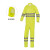 代尔塔 分体式雨衣套装407400 反光条荧光款 PVC涂层 黄色 S 1件