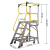 稳耐梯子铝合金人字梯4.2米移动平台梯十二步理货梯超市仓库登高梯需组装 FS13598