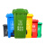 米奇特工（Agents mickey）户外垃圾桶 分类塑料垃圾桶 室外环卫垃圾箱蓝色可回收物 50L带万向轮
