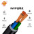 金环宇 电线电缆 RVV-300/500V-2*0.75平方国标铜芯多芯多股电源护套软线100米/卷 黑色