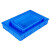 塑料方盘浅盘长方形塑料盆塑料盘周转箱盒子托盘分类零件面包箱 1号方盘 蓝色370*250*6m