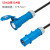 IEC309蓝色工业插头连接器公母对接延长线16A32A机房PDU电源线 16A公16A母 16A 10m