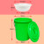 干湿过滤分离带滤网垃圾桶大号厨房厨余茶水茶叶沥水水桶篮桶 绿色100K型沥水篮