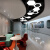六边形造型吊灯led创意个性蜂巢组合办公室网咖健身房工业风灯具 空心-黑框-120cm