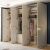 拥爱定制实木欧松板衣柜到顶2.4米高轻奢简约新款卧室储物衣橱 2.4米长六门 衣柜+顶柜 2.5米高(2.1+0.4)