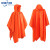 中环力安 多用途多功能三合一雨衣背包登山户外迷彩徒步雨披地席防潮垫B 橘红（一件)  均码 (217*143CM)