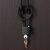元族适用钢丝挂锁密码锁电动车筐篮柜子门钥匙小锁头盔锁软长绳锁密码锁 钥匙款(黑色)绳长约39厘米