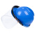 LISM防液体飞溅LNG加气站防护面罩液氮头盔防冲击面屏防冻耐低温头罩 红色头盔+面屏+支架