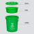 笙本HITURBO厨房手提垃圾桶带盖厨余垃圾 农村小区分类餐厨干湿分离桶 10升长方形桶+盖+滤网（绿色）厨余垃圾