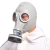 HKFZ面具全面罩工业化工气体喷漆农药消防有机蒸汽全密封 皮脸面具7号小铁滤毒罐