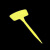 江波 扇形插地杆插地牌 大牌面园艺标签植物标识牌 小号（100个装）黄色	