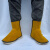 NEWBIES电焊护脚套牛皮护腿罩盖防烫焊接耐高温阻燃隔热焊工 黄色护脚22厘米粘贴款