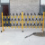 电力施工安全护栏玻璃钢绝缘移动伸缩围栏道路警示隔离栏栅栏围挡 黑黄1.2米高7米长