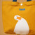 手提便携帆布袋购物小袋子创意可爱日系女学生包包简约便当包 白色小号 大眼鸭 其他