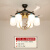 现代新中式隐形风扇灯客厅大气简约卧室风扇吊灯餐厅吊扇灯具 7911-8头-变频遥控三色变光