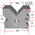 OLOEY泊工铸铁v型铁块大型单口铁铣床v型架轴类检测校正划线v形铁 曲轴v型块100*80*20 一对
