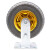 海斯迪克 高弹力低噪脚轮工业重型手推车轮橡胶轮 6寸2定2万 HKCL-934