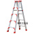 梯子折叠伸缩铝合金人字梯工程梯多功能伸缩楼梯梯子 加强款-2.0米加厚
