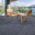 科尔尚 条纹整铺防滑地垫地毯 KT90 （长度1米的价格） 烟灰色 幅宽160cm