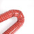 红色高温风管耐300度硅胶硫化防火通风管玻璃纤维布伸缩钢丝软管 89mm 一根4米