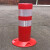 塑料警示柱PU弹力柱道路交通路障橡胶防撞柱反光路桩隔离柱带顶 45cm塑料警示柱(+螺丝)
