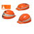 勋狸粑适用日本DIC IZANO安帽施工地便携伸缩可折叠超薄出差高档头盔 橙色+白色条 新国标认证 现货