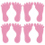 玛仕福 脚印地贴粉色（1对） 幼儿园学校防水耐磨脚丫贴纸6*12cm