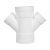 联塑（LESSO）45°异径斜四通PVC-U排水配件白色 dn250×160