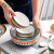 佳佰 美式18头碗碟套装彩叶 家用4-6人食陶瓷餐具套装 釉下彩微波可用