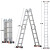 巴芬 折叠梯多功能铝合金加厚工程梯人字梯电工铝材梯 折叠梯 4折4步=直梯4.7米
