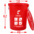定制定制上海垃圾分类垃圾桶大号干垃圾湿垃圾户外圆形咖啡色棕色物业 红色100升有盖(有害垃圾)
