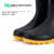 高筒耐酸碱雨靴加厚防滑防水PVC雨鞋防汛应急工地劳保胶鞋 黑色 44码