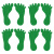 玛仕福 脚印地贴绿色（1对） 幼儿园学校防水耐磨脚丫贴纸12*24cm