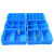 普力捷 大号分格箱塑料零件盒周转箱长方形收纳盒螺丝工具箱分类物料储物 宽三格加盖
