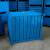 定制金属周转箱物流箱铁屑箱重型铁箱可以堆叠废料箱可以叉车方便运输 1200*1000*100 蓝色