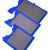 企金 磁力货架标识牌 40*60mm 三磁蓝色工业级磁力贴磁吸卡仓库卡磁性标签牌20个 QJ-C461
